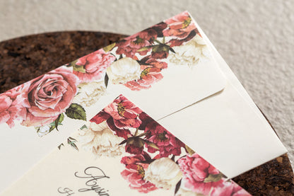 10565 - Virágmintás esküvői meghívó