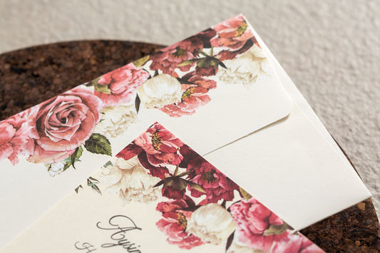 10565 - Virágmintás esküvői meghívó