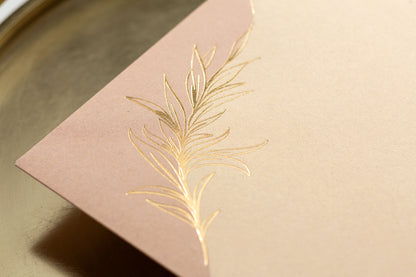 10587 - Arany leveles esküvői meghívó