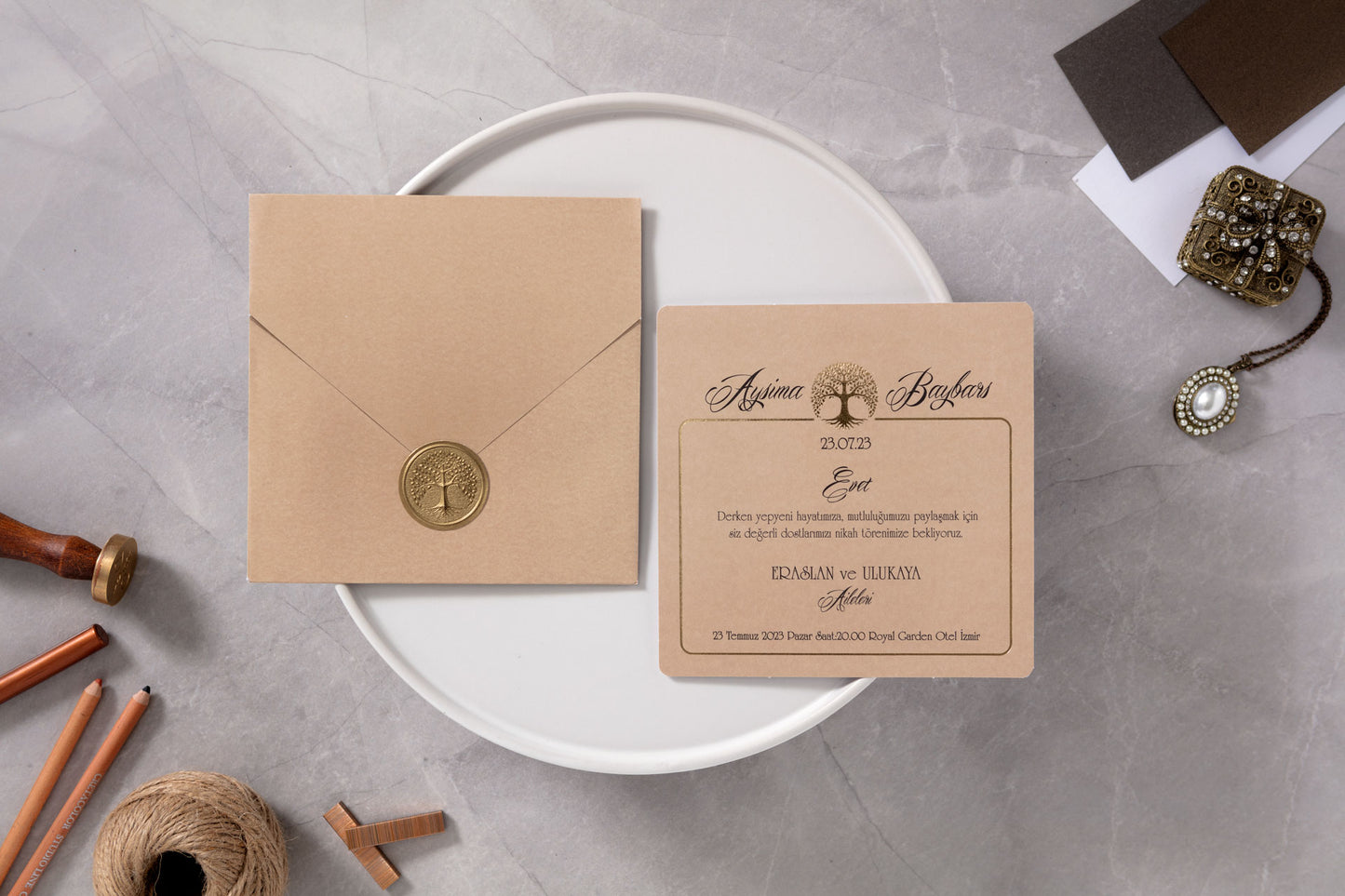 10591 - Domobornyomott esküvői meghívó