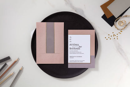 10596 - Modern aranyfóliás esküvői meghívó