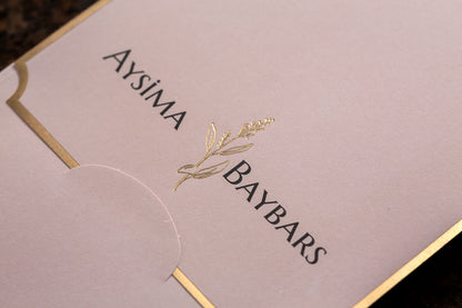 10599 - Elegáns aranyfóliás esküvői meghívó