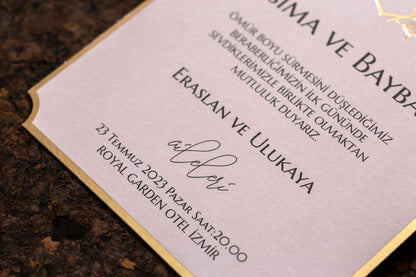 10599 - Elegáns aranyfóliás esküvői meghívó