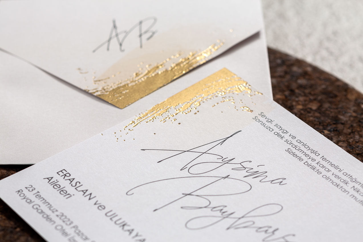 10605 - Aranyozott esküvői meghívó