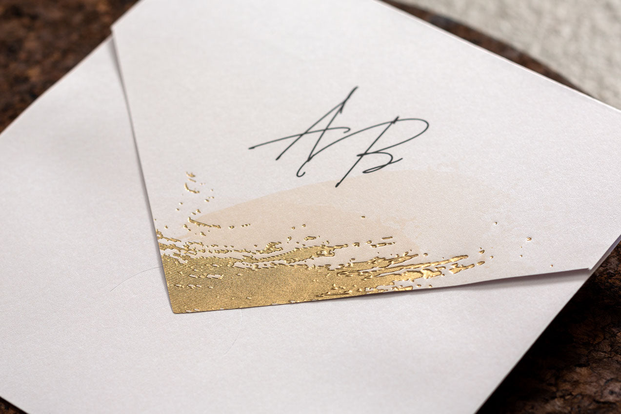 10605 - Aranyozott esküvői meghívó