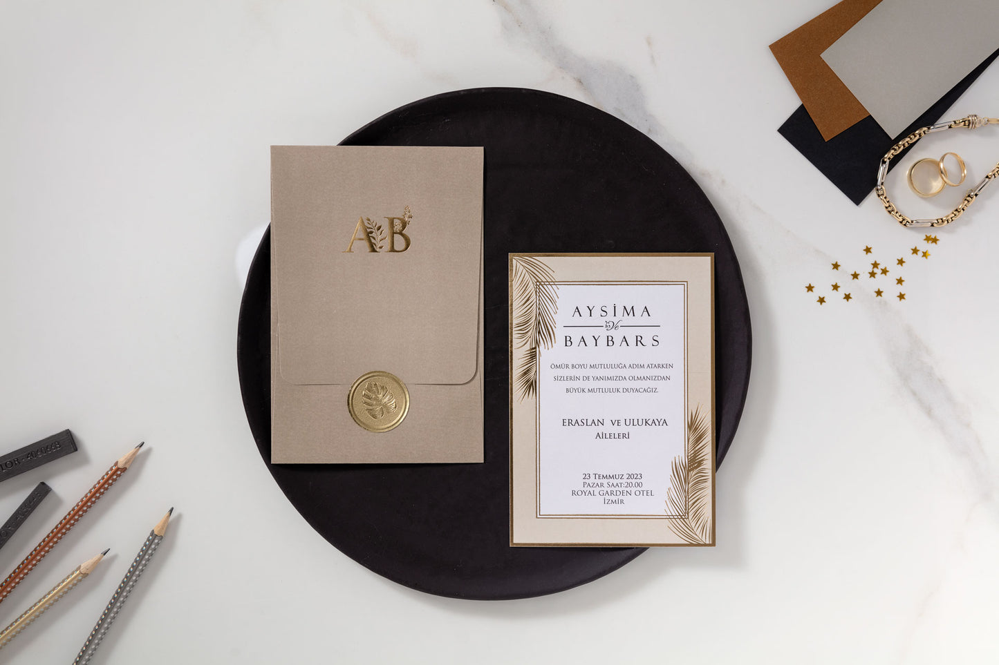 10629 - Domobornyomott esküvői meghívó