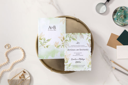 10631 - Levélmintás esküvői meghívó