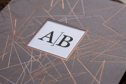 10632 - Tokos esküvői meghívó geometrikus mintával