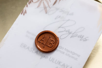 10657 - Elegáns pausz tokos esküvői meghívó