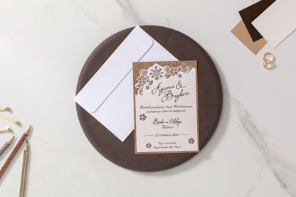 10671 - Elegáns aranyfóliás esküvői meghívó