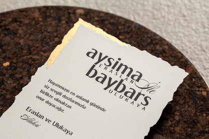 10673 - Elegáns aranyfóliás esküvői Meghívó