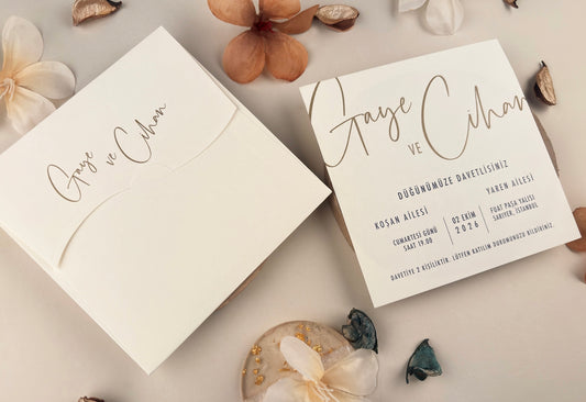 13312 - Minimalista esküvői meghívó