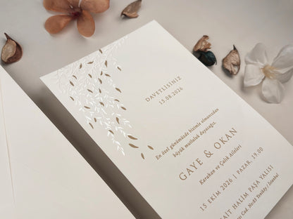 13315 - Minimalista esküvői meghívó levélmintával