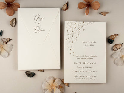 13315 - Minimalista esküvői meghívó levélmintával