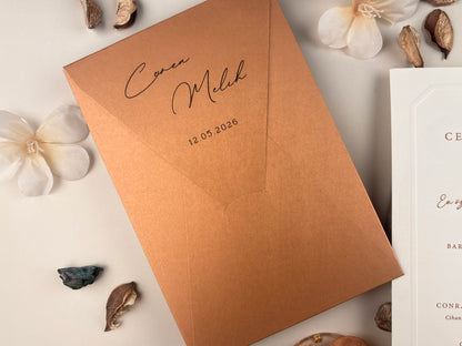 13316 - Elegant embossed wedding invitation 