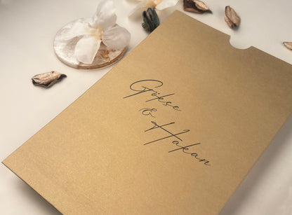 13325 - Tokos esküvői meghívó, virágmintával