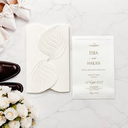2603 - Embossed wedding invitation