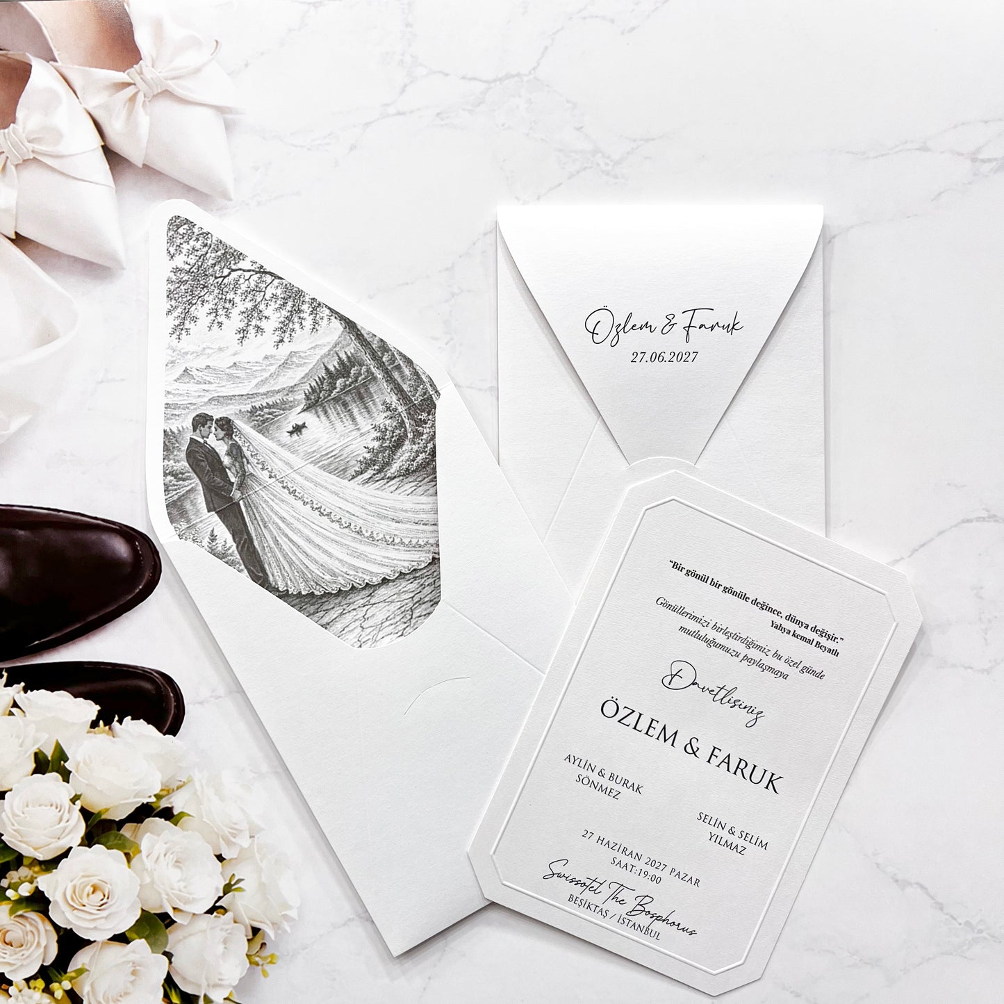 2611 - Geometric Wedding Invitation