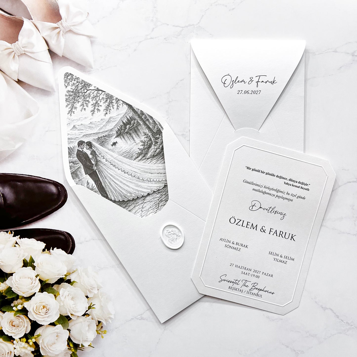 2611 - Geometric Wedding Invitation