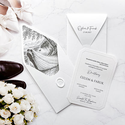 2611 - Geometric Wedding Invitation