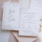 EM46 - Two-sided peony wedding invitation