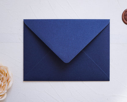 Tengerészkék prémium boríték - B6 - 125×176 mm - RENDELÉSRE-Boríték-Erdélyi Esküvői Meghívók-B6,boríték,kék-Erdélyi Esküvői Meghívók