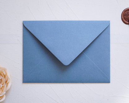 Dusty blue prémium boríték - B6 - 125×176 mm - RENDELÉSRE-Boríték-Erdélyi Esküvői Meghívók-B6,boríték,kék-Erdélyi Esküvői Meghívók
