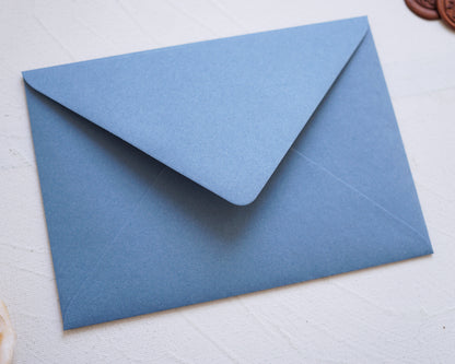 Dusty blue prémium boríték - B6 - 125×176 mm - RENDELÉSRE-Boríték-Erdélyi Esküvői Meghívók-B6,boríték,kék-Erdélyi Esküvői Meghívók