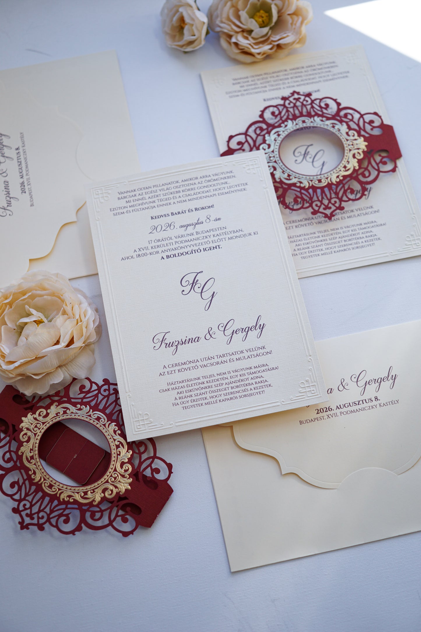 1114 - Laser Cut Wedding Invitation