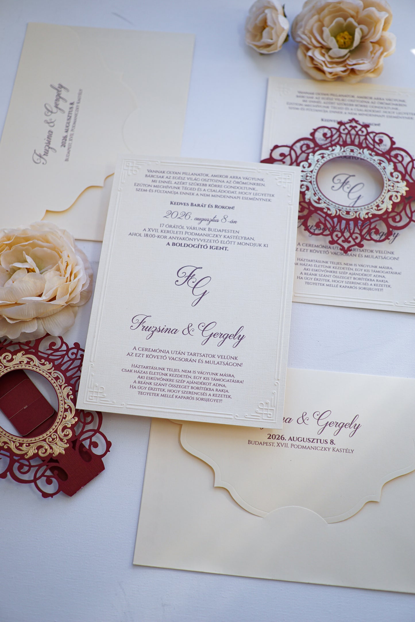 1114 - Laser Cut Wedding Invitation