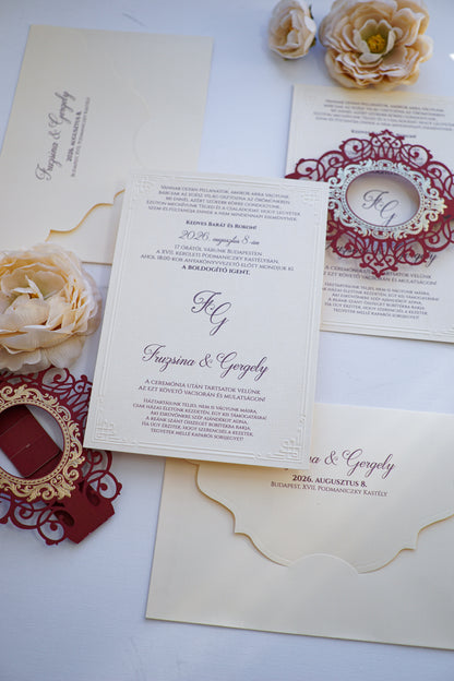1114 - Laser Cut Wedding Invitation