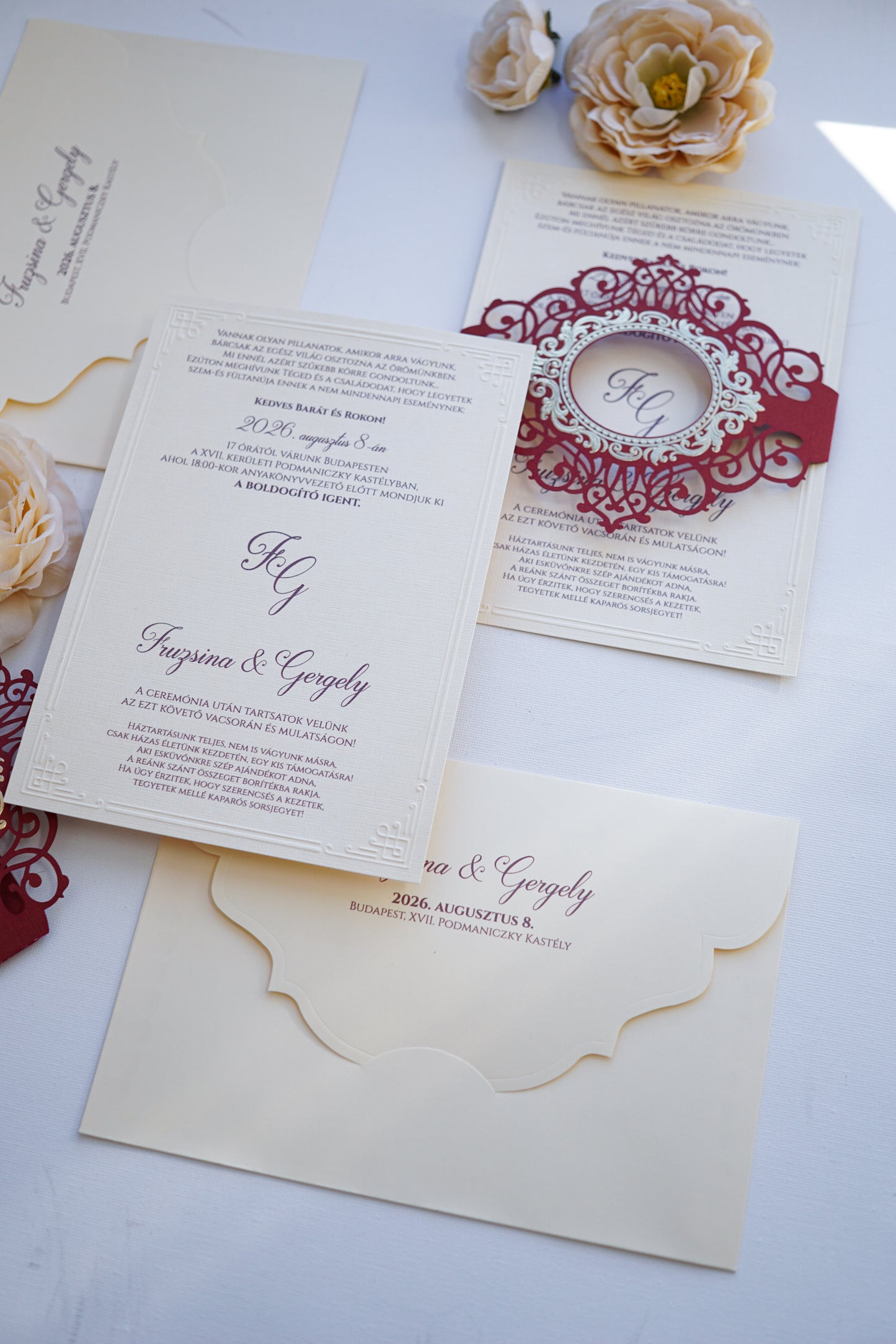 1114 - Laser Cut Wedding Invitation