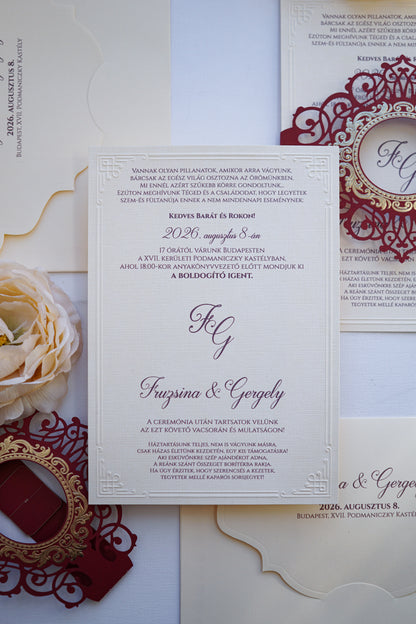 1114 - Laser Cut Wedding Invitation