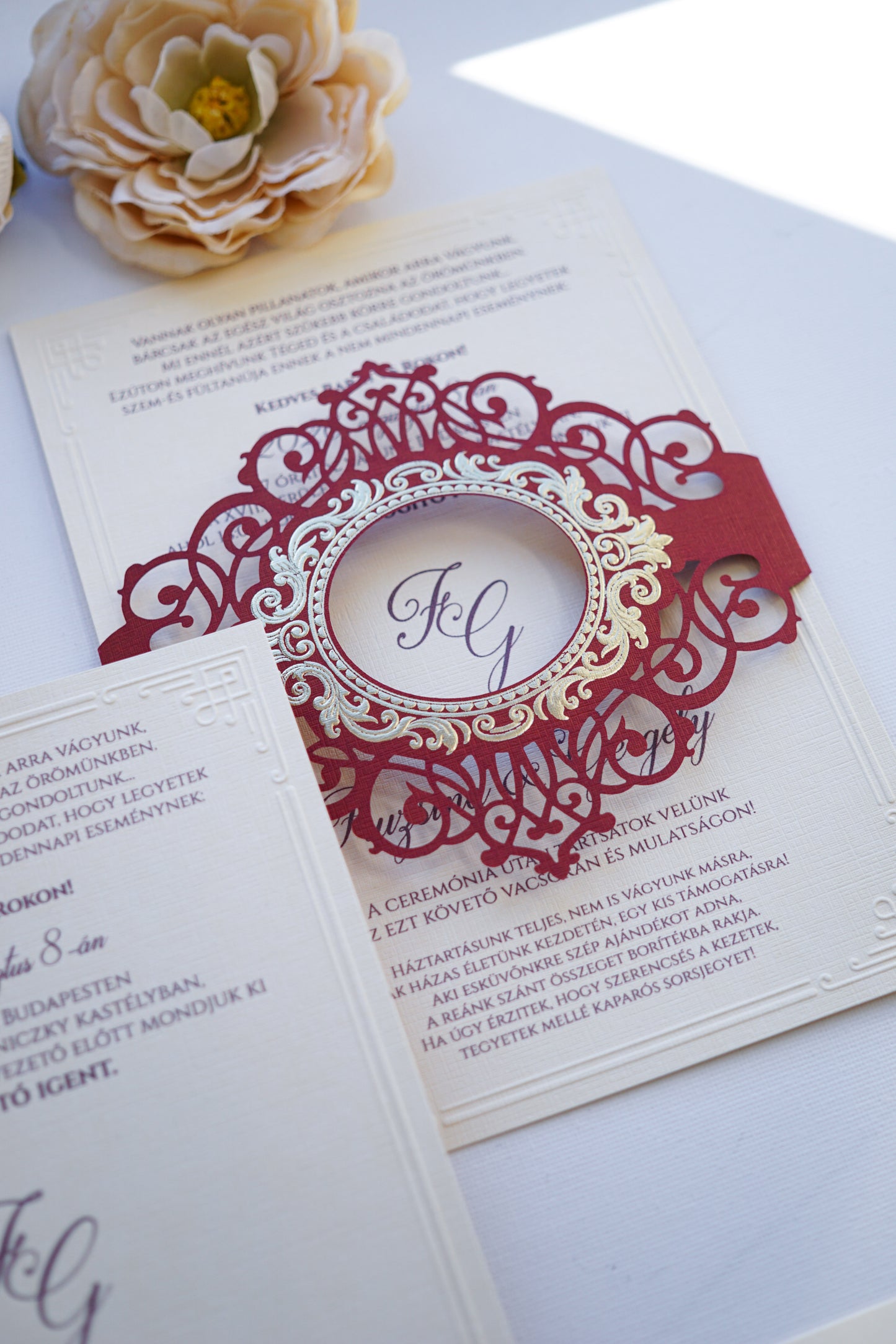 1114 - Laser Cut Wedding Invitation