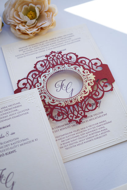 1114 - Laser Cut Wedding Invitation