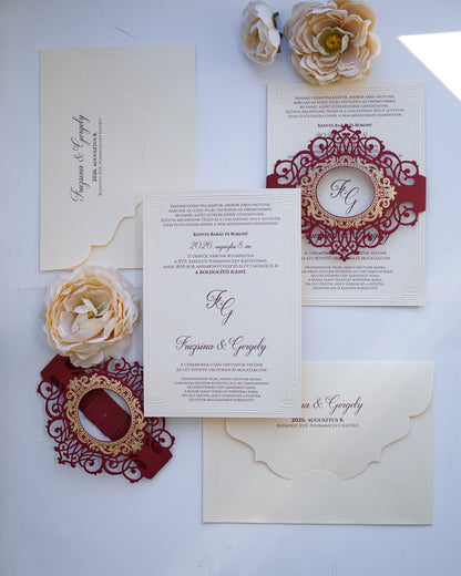 1114 - Laser Cut Wedding Invitation