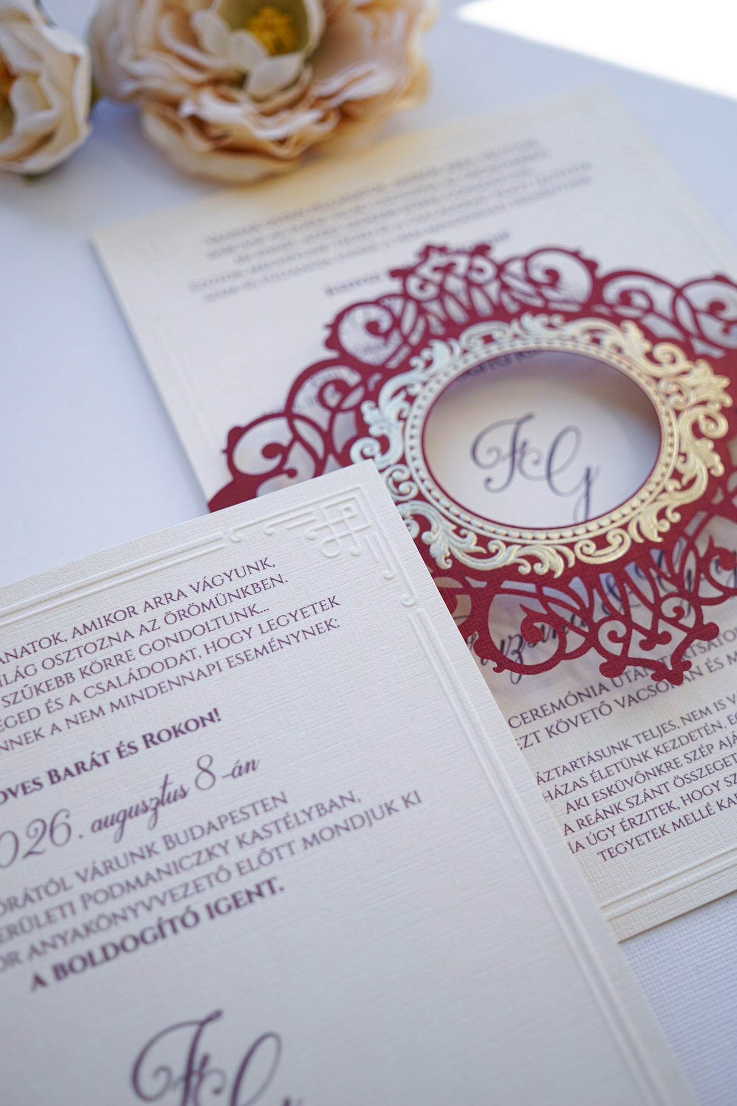 1114 - Laser Cut Wedding Invitation
