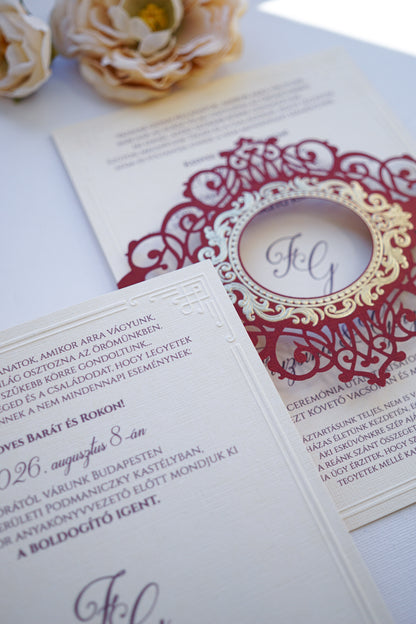 1114 - Laser Cut Wedding Invitation