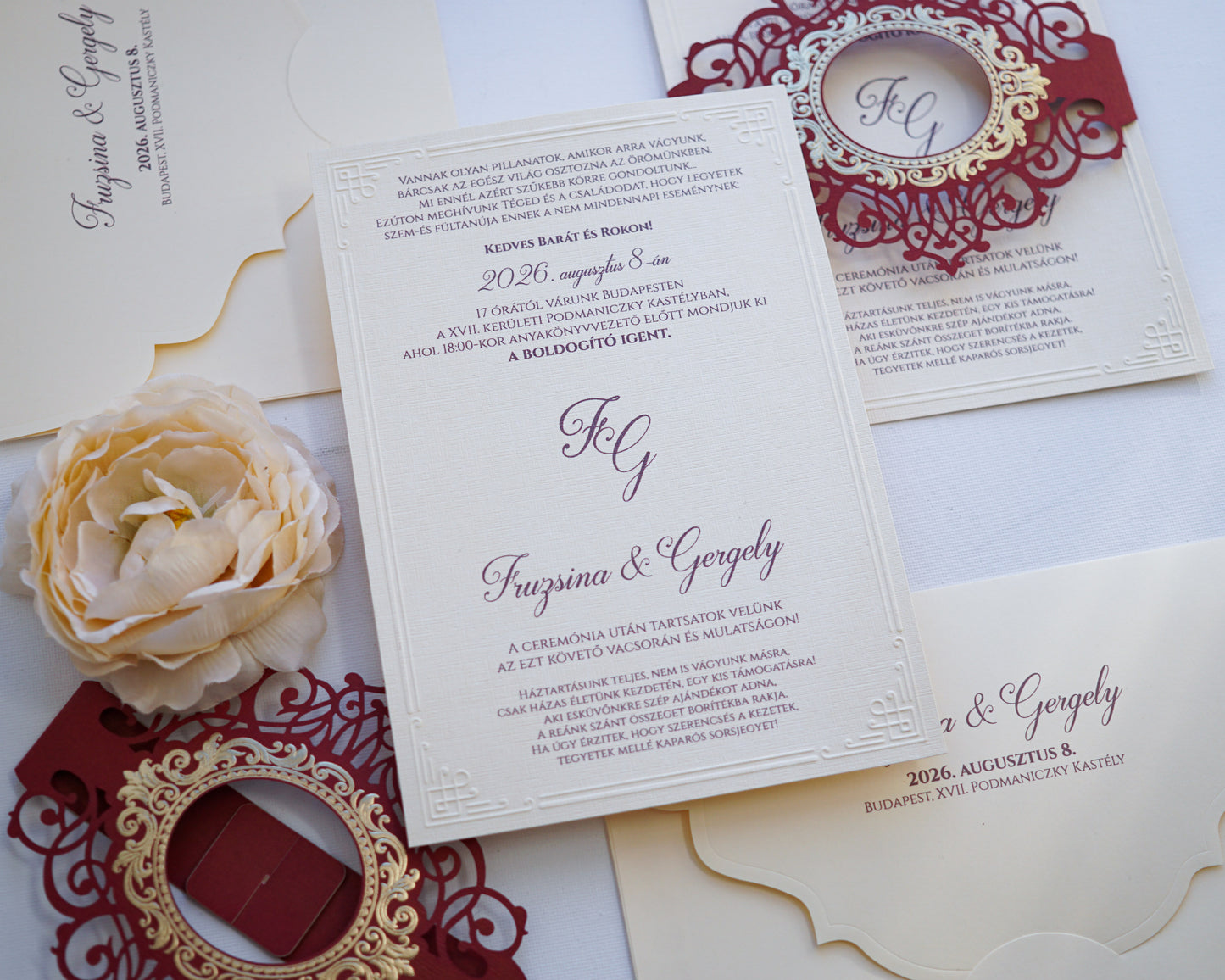 1114 - Laser Cut Wedding Invitation