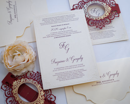 1114 - Laser Cut Wedding Invitation