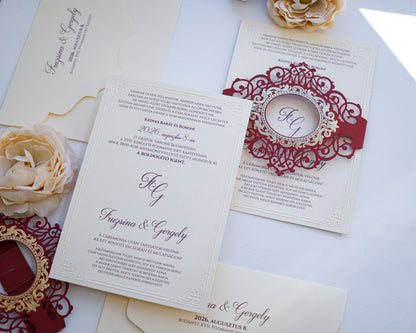 1114 - Laser Cut Wedding Invitation