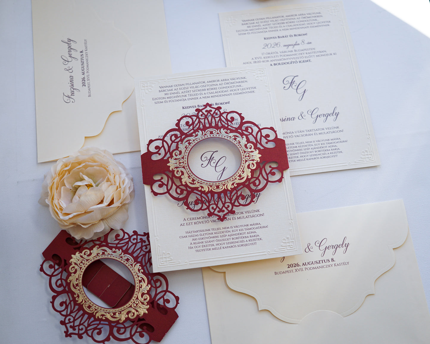 1114 - Laser Cut Wedding Invitation