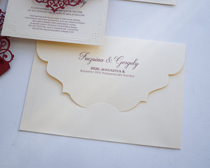1114 - Laser Cut Wedding Invitation