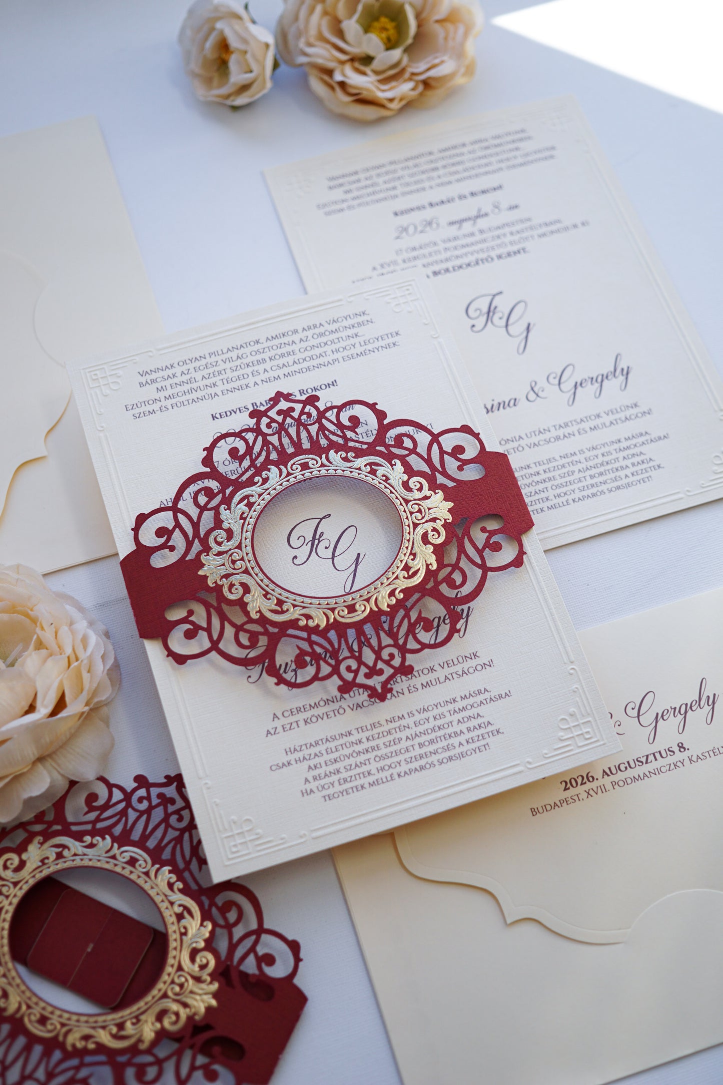 1114 - Laser Cut Wedding Invitation