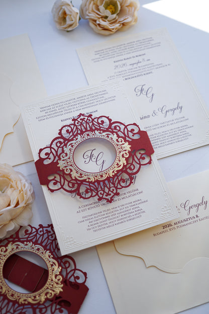 1114 - Laser Cut Wedding Invitation
