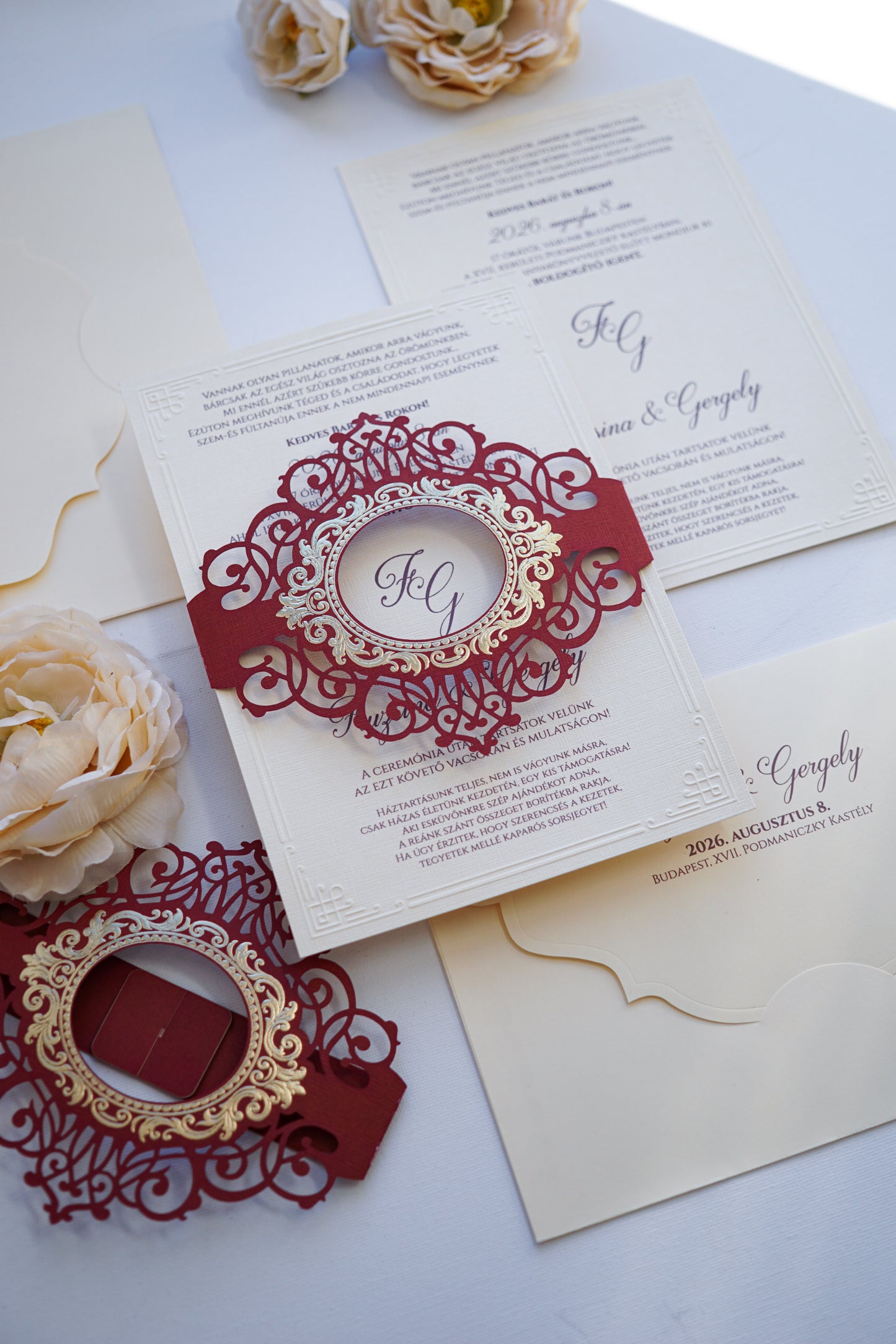 1114 - Laser Cut Wedding Invitation