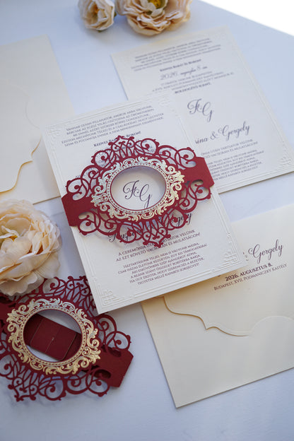 1114 - Laser Cut Wedding Invitation