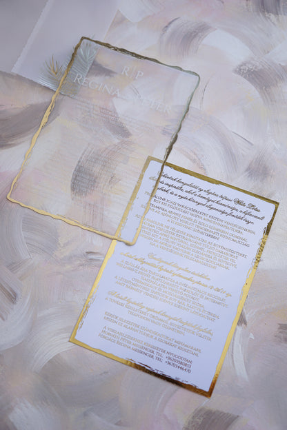 9261 with optional envelope - Plexi wedding invitation 