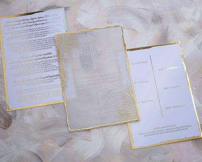 9261 with optional envelope - Plexi wedding invitation 