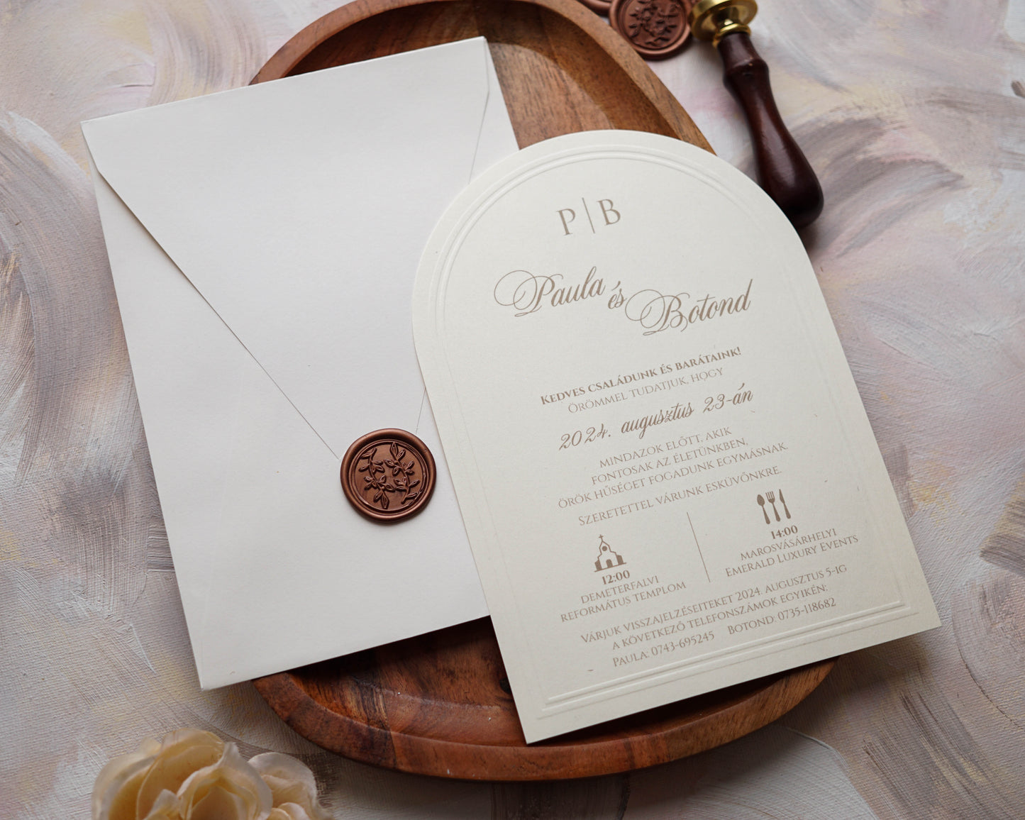 9218 - Invitație de nuntă elegantă